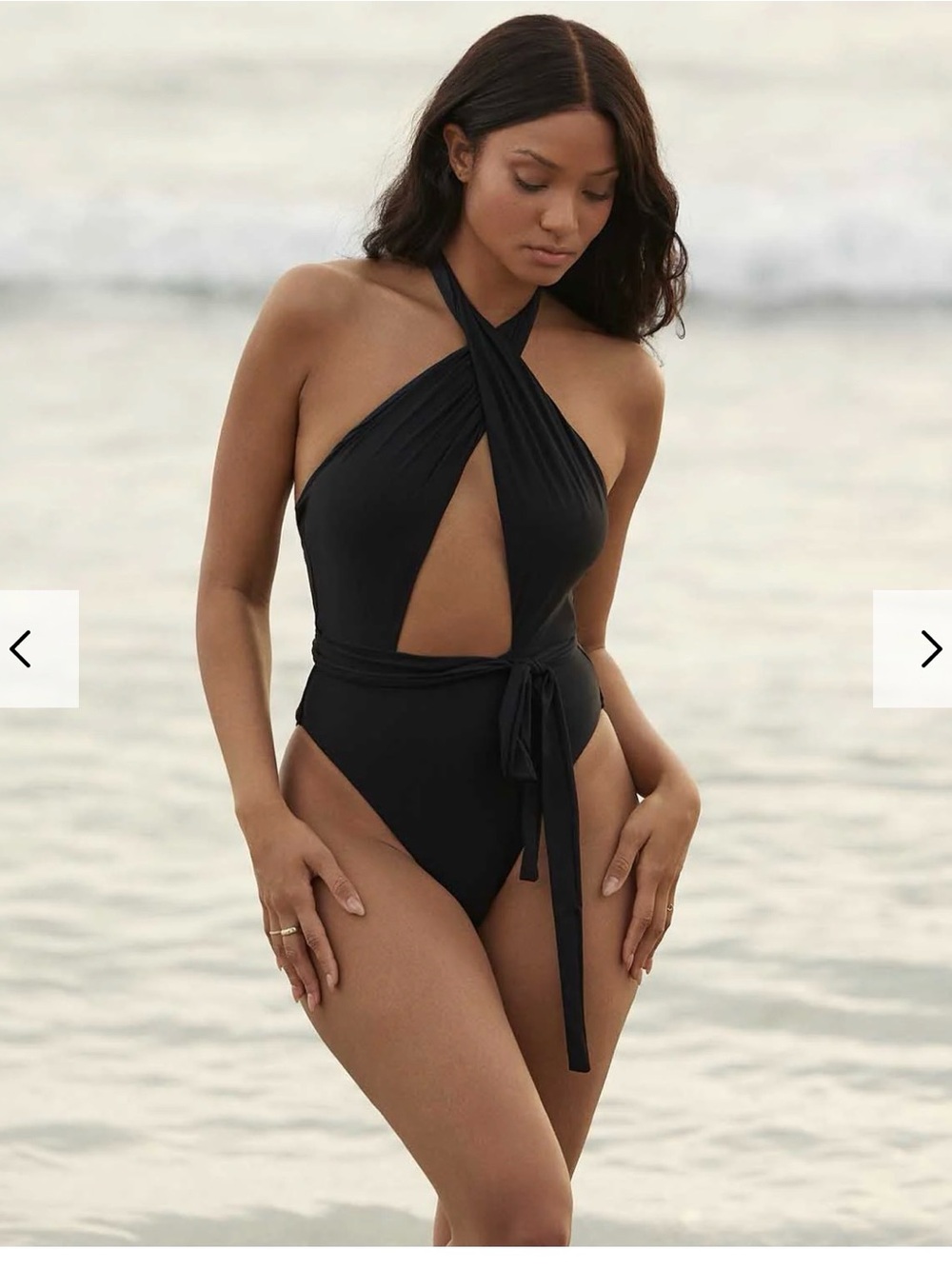 NWT PQ Swim Midnight Gold Alex One Piece Sz L